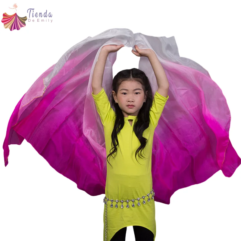 Girls 100% Silk Veils Belly Dance Hand Scarf Gradual Colors Veil Shawl Lightweight Kids Performance Costume Accessories 200X90cm
Girls 100% Silk Veils Belly Dance Hand Scarf Gradual Colors Veil Shawl Lightweight Kids Performance Costume Accessories 200X90cm