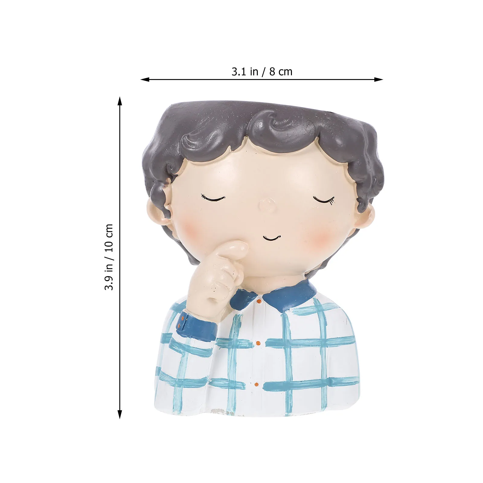 Resin Succulent Plant Pot Cartoon Boy Flower Pot Container for Cactus Office Desk Decor DIY Micro Landscape Gifts
Resin Succulent Plant Pot Cartoon Boy Flower Pot Container for Cactus Office Desk Decor DIY Micro Landscape Gifts