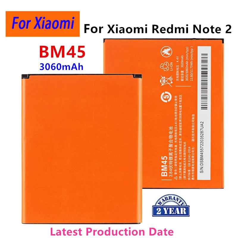 100% Orginal BM45 3060mAh Battery For Xiaomi Redmi Note 2 Hongmi Note 2 BM45 High Quality Phone Replacement Batteries
100% Orginal BM45 3060mAh Battery For Xiaomi Redmi Note 2 Hongmi Note 2 BM45 High Quality Phone Replacement Batteries