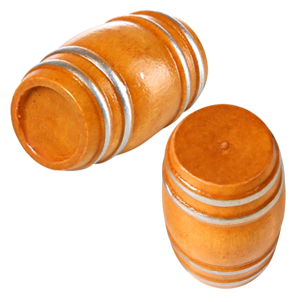 2 Pcs Miniature Wooden Barrel Decorative Accessories for Mini House DIY Landscape Decoration Vintage Beer Barrels
2 Pcs Miniature Wooden Barrel Decorative Accessories for Mini House DIY Landscape Decoration Vintage Beer Barrels