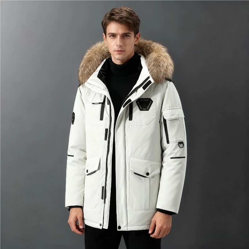 2025 New Style Men's Down Jacket with Large Fur Collar, Thickened, Loose Mid-Length Workwear, Couple's Jacket
2025 New Style Men's Down Jacket with Large Fur Collar, Thickened, Loose Mid-Length Workwear, Couple's Jacket