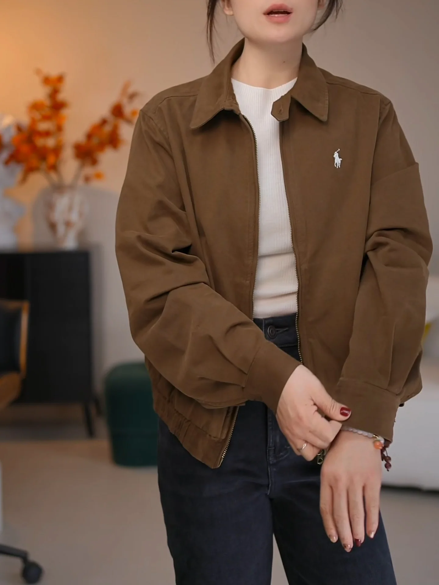 American Sle Retro Embroidered Jaet Women Loose Versatile ort Zipper Top Autumn Winter Casual Comfortable Outerwear
American Sle Retro Embroidered Jaet Women Loose Versatile ort Zipper Top Autumn Winter Casual Comfortable Outerwear