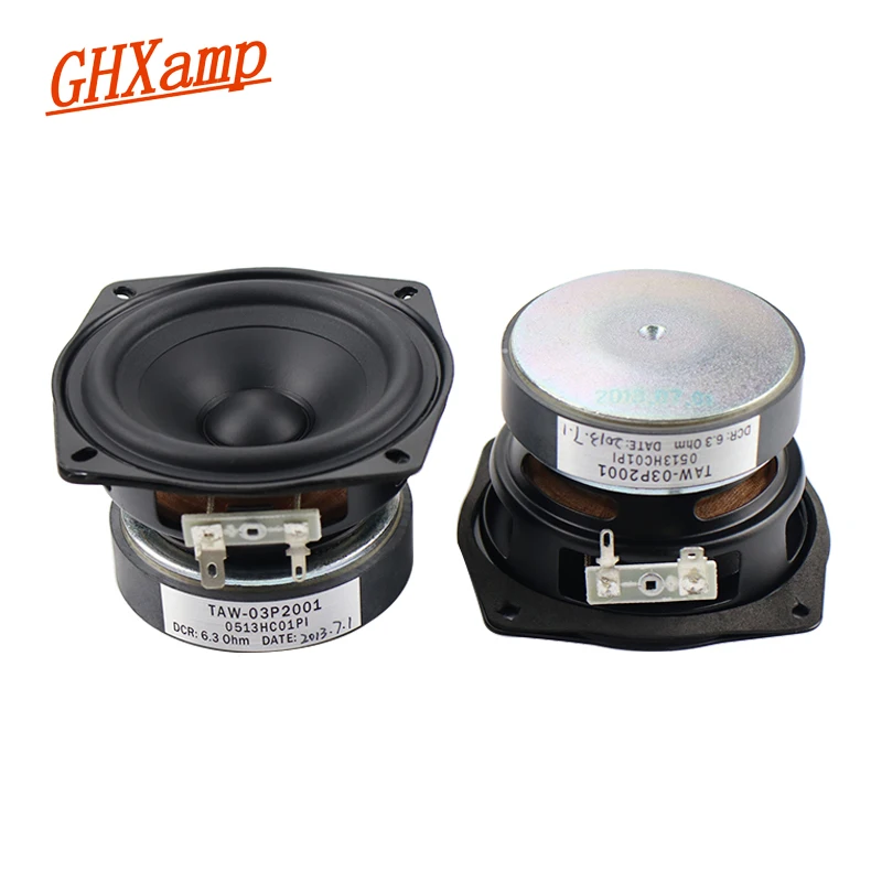 GHXAMP 3.5 inch 90mm Speaker Midrange Woofer Full range Hifi Horn Mid-bass Composite Cone Rubber edge 6OHM 20W 2PCS
GHXAMP 3.5 inch 90mm Speaker Midrange Woofer Full range Hifi Horn Mid-bass Composite Cone Rubber edge 6OHM 20W 2PCS
