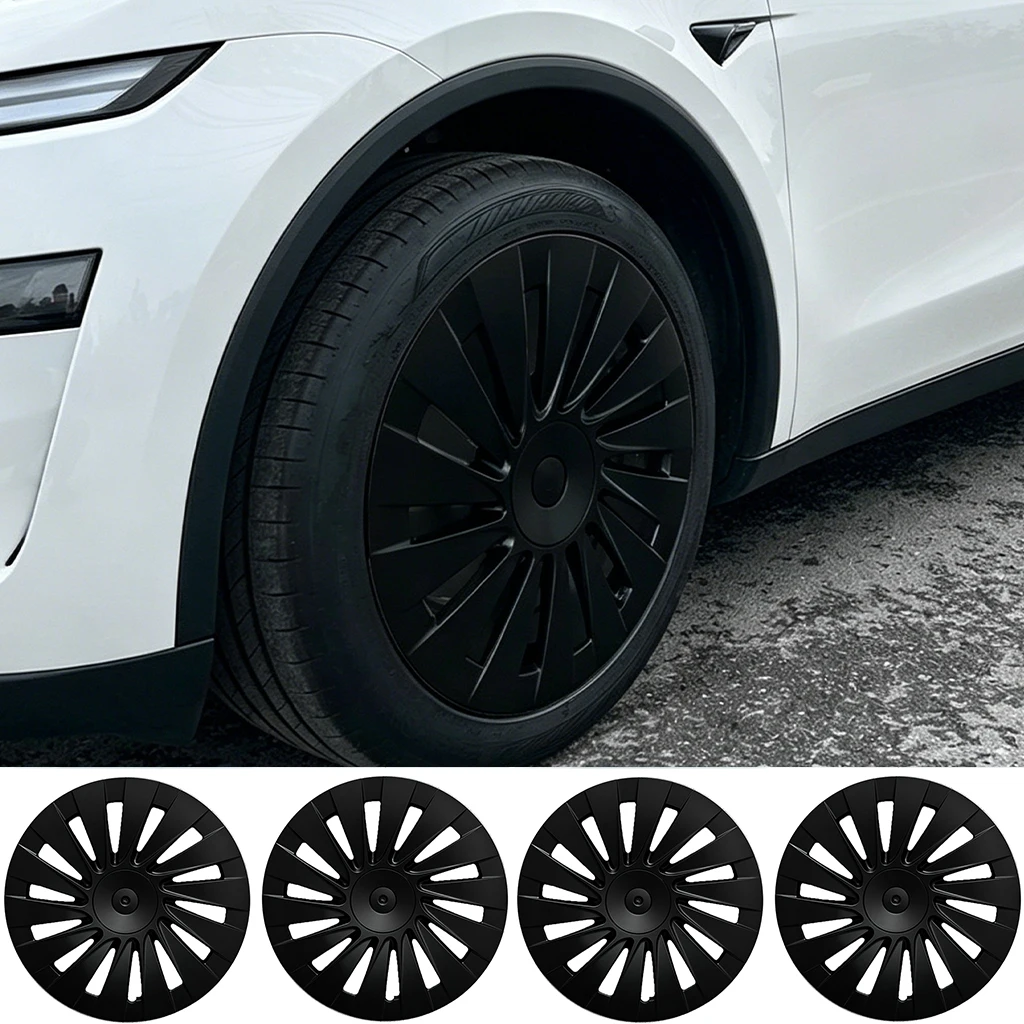 4PCS Hub Cap for Tesla Model Y 2026 18" Standard Iron Wheel Cover Set, Black Hubcaps Replacement for 2026 Model Y Base Model
4PCS Hub Cap for Tesla Model Y 2026 18" Standard Iron Wheel Cover Set, Black Hubcaps Replacement for 2026 Model Y Base Model