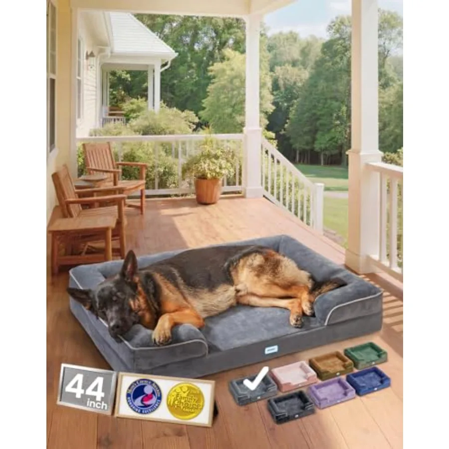 Orthopedic Dog Bed Couch Big Cat Sofa for Extra Large Sized Pets with Egg Crate Foam, Machine-Washable Waterproof Removable Cov
Orthopedic Dog Bed Couch Big Cat Sofa for Extra Large Sized Pets with Egg Crate Foam, Machine-Washable Waterproof Removable Cov