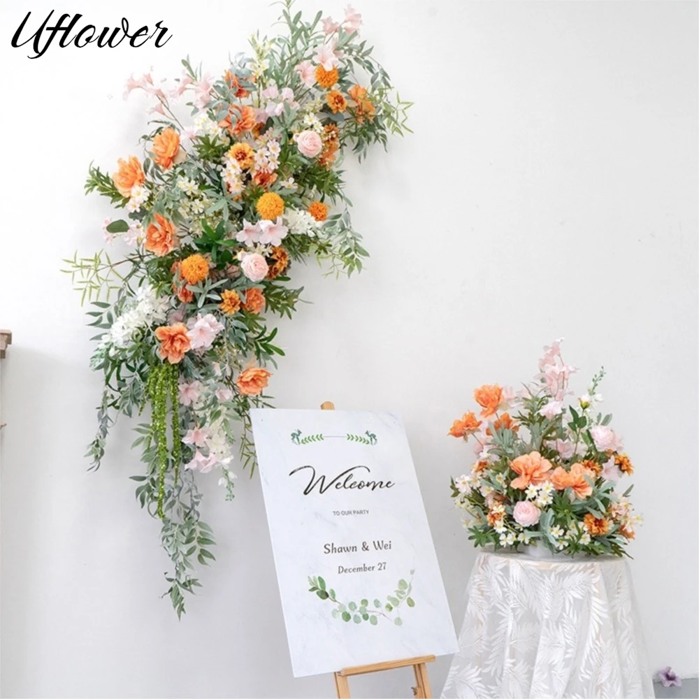 Uflower Orange Artificial Flower Arrangement Wedding Backdrop Decor Floral Row Table Flower Party Window Display Photo Props
Uflower Orange Artificial Flower Arrangement Wedding Backdrop Decor Floral Row Table Flower Party Window Display Photo Props
