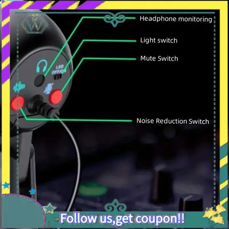 НОВЫЙ комплект микрофона RGB, проводная игровая студия записи в реальном времени, потоковая передача ноутбука, киберспортивный игровой микрофон
НОВЫЙ комплект микрофона RGB, проводная игровая студия записи в реальном времени, потоковая передача ноутбука, киберспортивный игровой микрофон