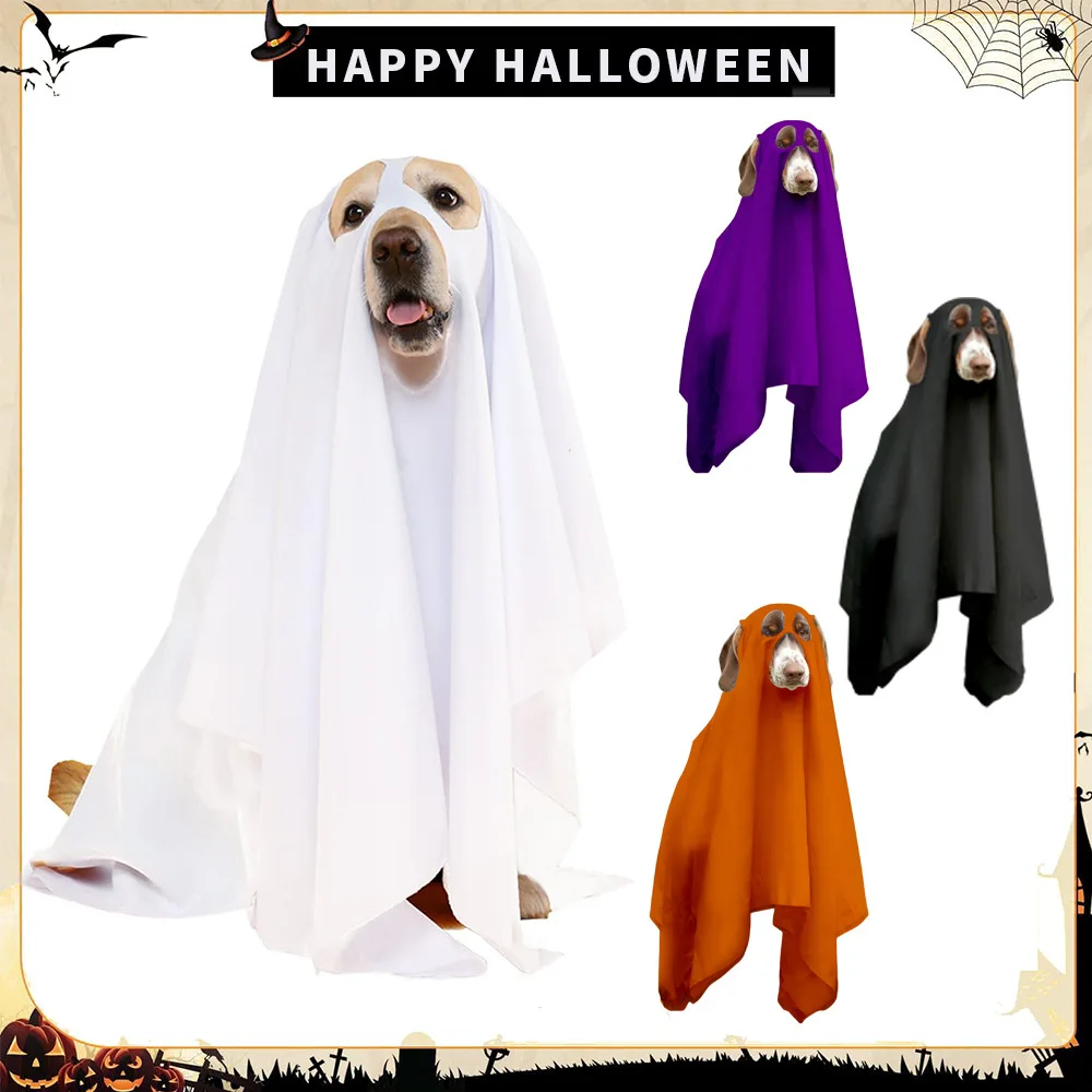 Halloween Dog Costume, Scary Ghost Cloak with Hood, Funny Pet Cosplay Outfit for Dogs & Cats 
Halloween Dog Costume, Scary Ghost Cloak with Hood, Funny Pet Cosplay Outfit for Dogs & Cats