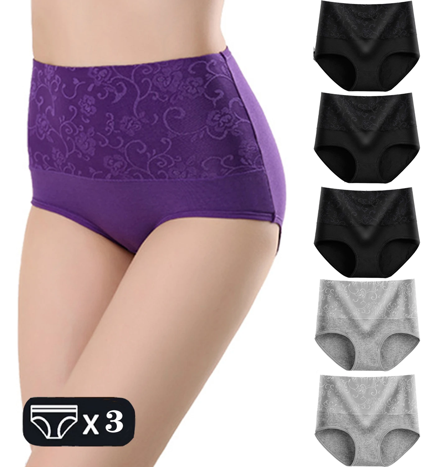 3Pcs Plus Size Panties Cotton Pantys High Waist Women's Underwear Abdominal Briefs Female Postpartum Recovery Panties For Women
3Pcs Plus Size Panties Cotton Pantys High Waist Women's Underwear Abdominal Briefs Female Postpartum Recovery Panties For Women