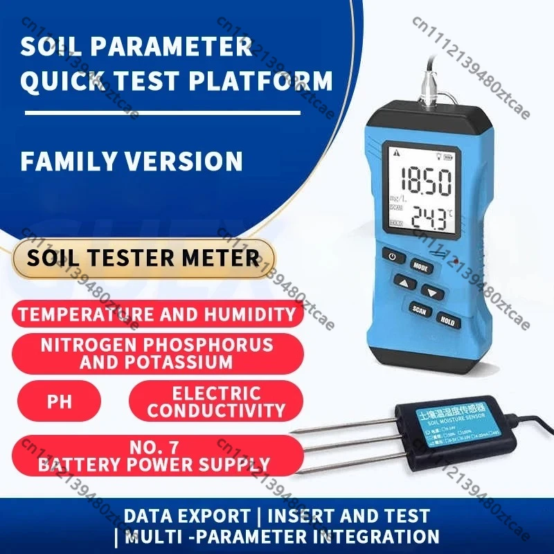 Quality Tester Portable PH Humidity Moisture Meter Nitrogen Phosphorus Potassium NPK Analyzer EC Conductivity Testing Instrument
Quality Tester Portable PH Humidity Moisture Meter Nitrogen Phosphorus Potassium NPK Analyzer EC Conductivity Testing Instrument