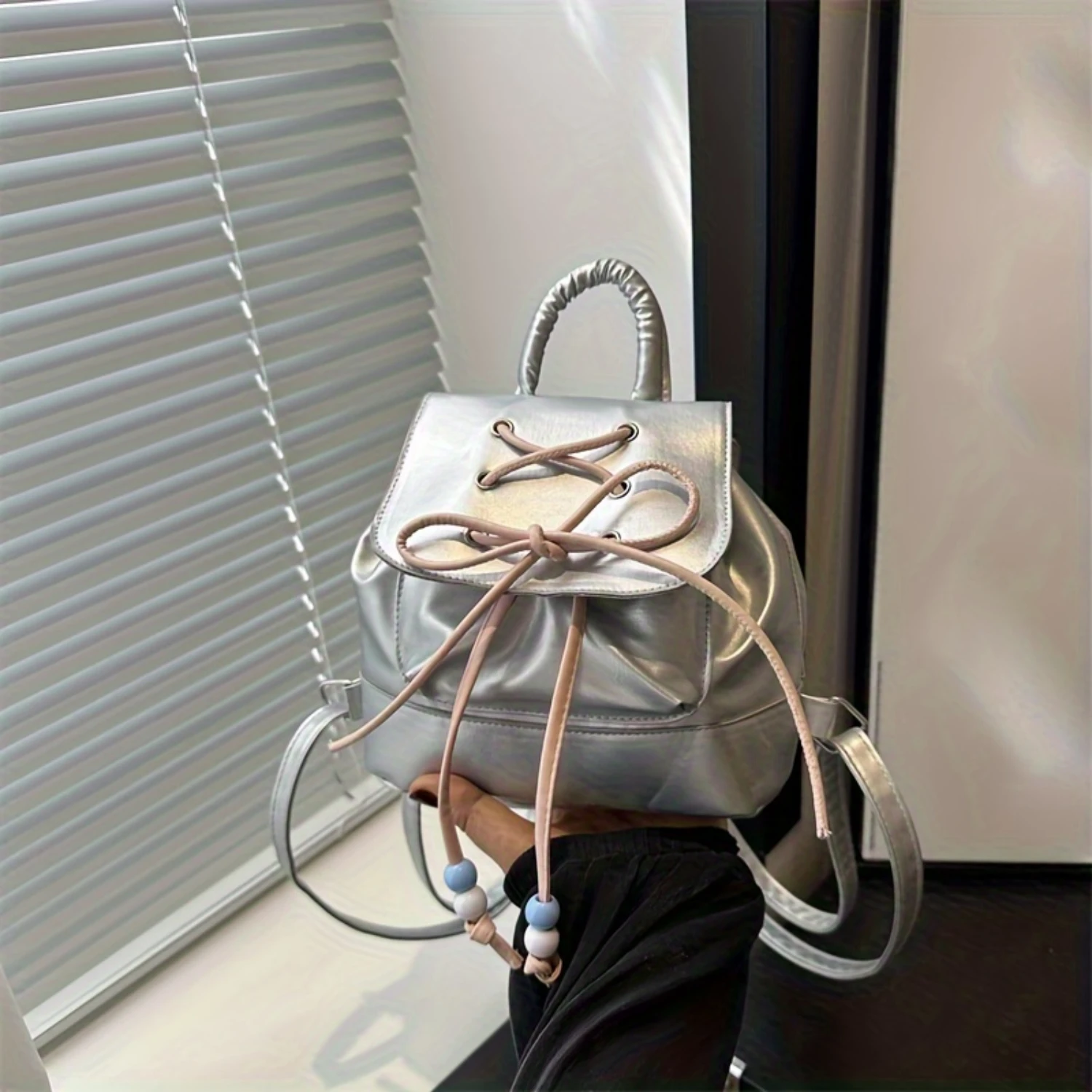 Women's Ballet Style Bowknot Mini Backpack - PU Leather Daypack with Adjustable Straps (7.5''x 3.7'')
Women's Ballet Style Bowknot Mini Backpack - PU Leather Daypack with Adjustable Straps (7.5''x 3.7'')