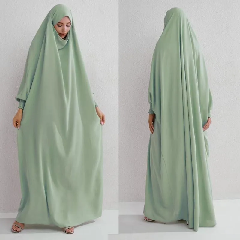 Muslim Women Hijab Dress Ramadan Prayer Garment Jilbab Long Khimar Eid Gown Islamic Robe Clothes Burqa Abaya Green Tunique Femme
Muslim Women Hijab Dress Ramadan Prayer Garment Jilbab Long Khimar Eid Gown Islamic Robe Clothes Burqa Abaya Green Tunique Femme