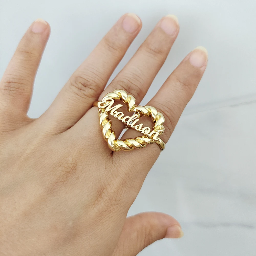 DODOAI Heart Shape Name Ring Twists Heart Name Ring Double finger Custom Words Ring Women Christmas Personalized Gifts
DODOAI Heart Shape Name Ring Twists Heart Name Ring Double finger Custom Words Ring Women Christmas Personalized Gifts