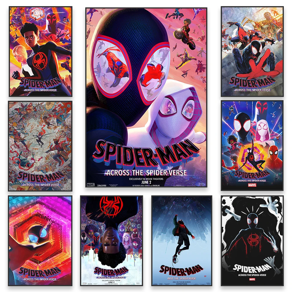 Disney 2023 Movie Poster Spider Man Across the Spider Verse Motivational Prints Film Canvas Painting Home Bedroom Decoration
Disney 2023 Movie Poster Spider Man Across the Spider Verse Motivational Prints Film Canvas Painting Home Bedroom Decoration