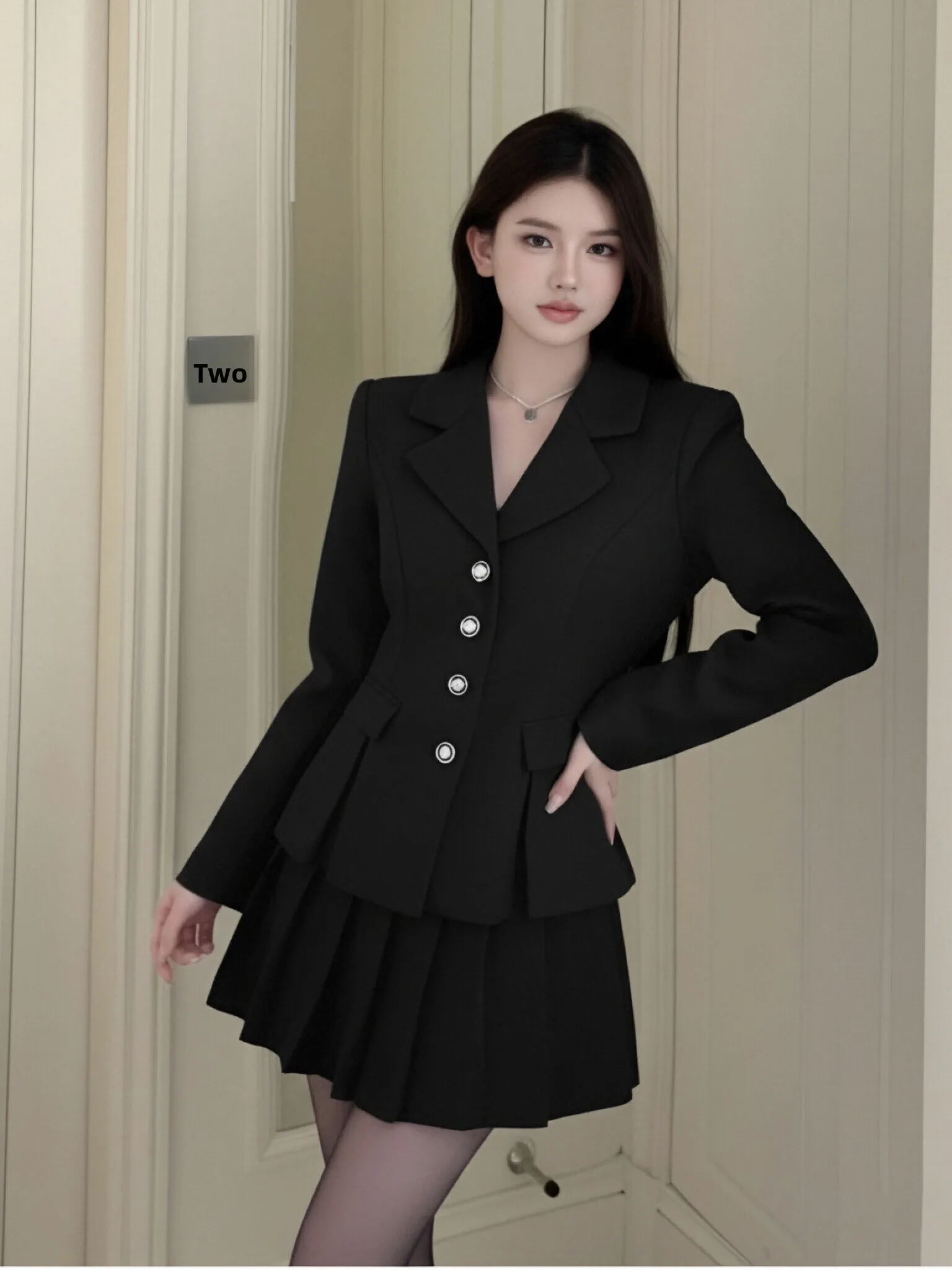 Autumn Winter New Style College Wind Coated Inner Short Skirt Set Two Pieces Set QJ0230A Casual Style Long Sleeve round Neck
Autumn Winter New Style College Wind Coated Inner Short Skirt Set Two Pieces Set QJ0230A Casual Style Long Sleeve round Neck