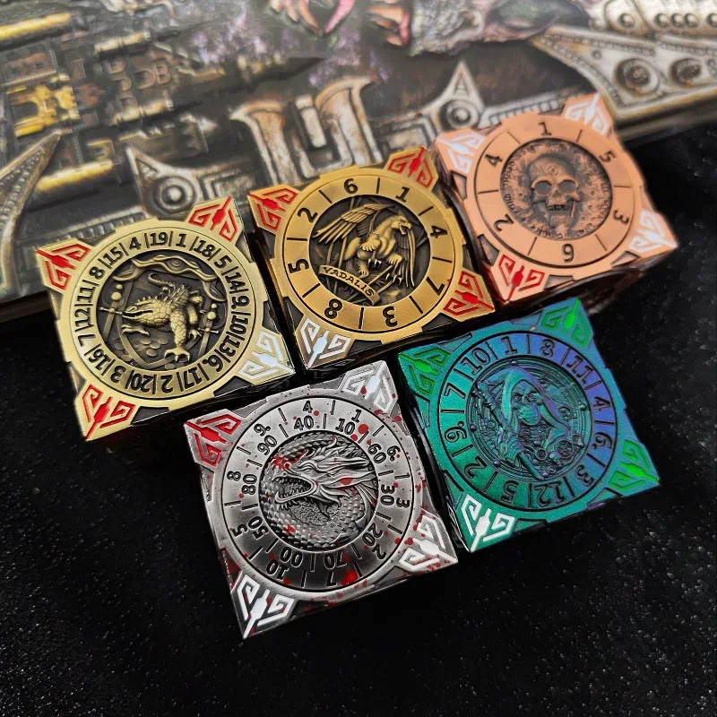 Metal Seven-in-one Six-sided Rotating Dice Board Game Collectible, Figurine Model, Decorative Gift Back To School Anime Toys 
Metal Seven-in-one Six-sided Rotating Dice Board Game Collectible, Figurine Model, Decorative Gift Back To School Anime Toys