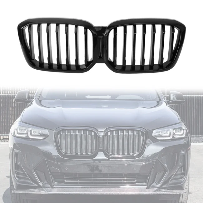 LUMA 22 23 Single Slat Gloss Matte Black M Color For BMW X3 X4 ABS Grill G01/G08/G02 X3 X4 2022 2023 Front Bumper Grille
LUMA 22 23 Single Slat Gloss Matte Black M Color For BMW X3 X4 ABS Grill G01/G08/G02 X3 X4 2022 2023 Front Bumper Grille