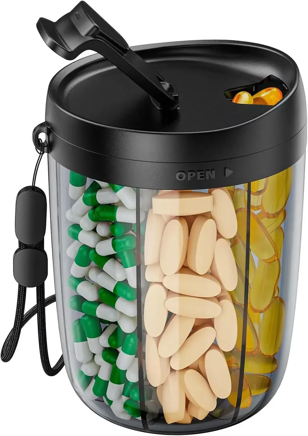 6 Grids Large Pill Cup Bottle Organizer Supplement Organizer for Holding 6 Various Vitamins Travel Pill Case Box Straw Container
6 Grids Large Pill Cup Bottle Organizer Supplement Organizer for Holding 6 Various Vitamins Travel Pill Case Box Straw Container