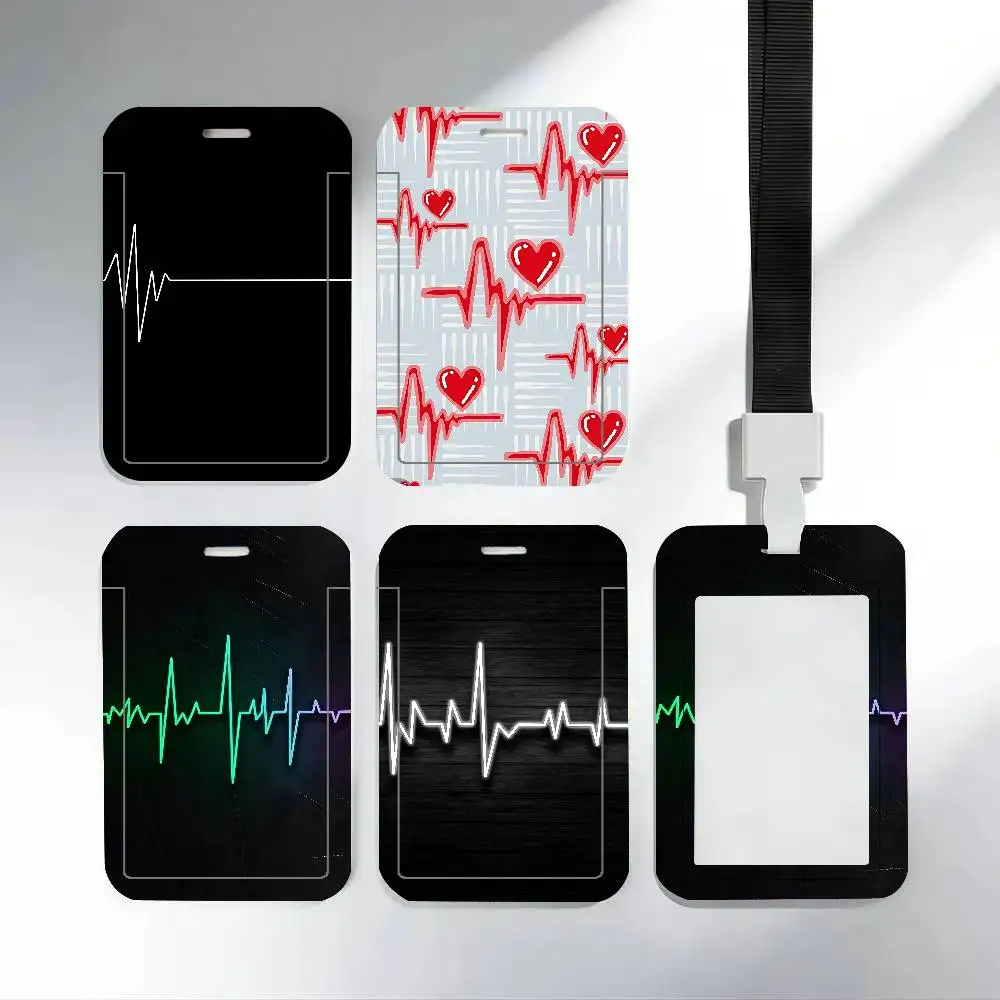 ECG Line In Black Featuring A Heart ID Badge Holder With Lanyard Neck Strap For Office School Name Card Credentials Case
ECG Line In Black Featuring A Heart ID Badge Holder With Lanyard Neck Strap For Office School Name Card Credentials Case