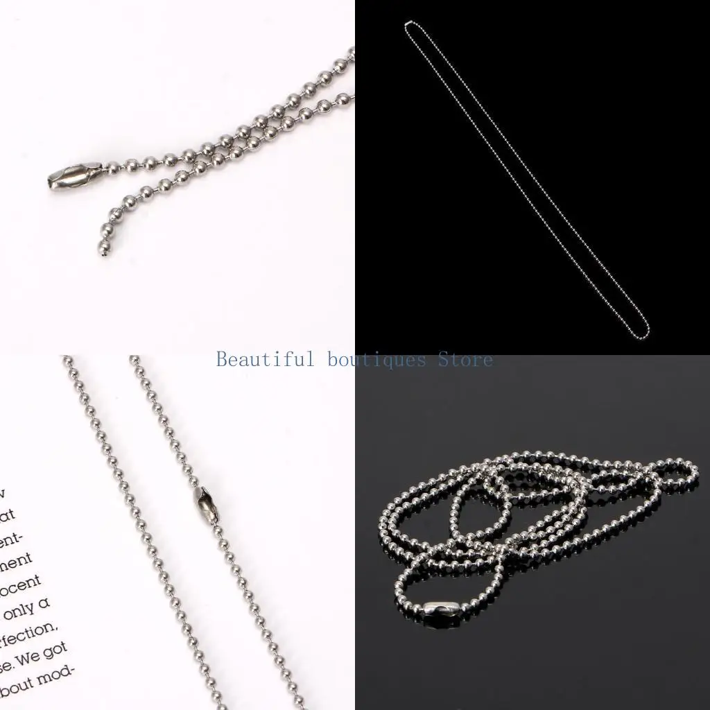 U4LF 24inch Ball Chain Stainless Steel Ball Bead Chain with Connectors Clasps for Craft Women Necklace Jewelry Making
U4LF 24inch Ball Chain Stainless Steel Ball Bead Chain with Connectors Clasps for Craft Women Necklace Jewelry Making