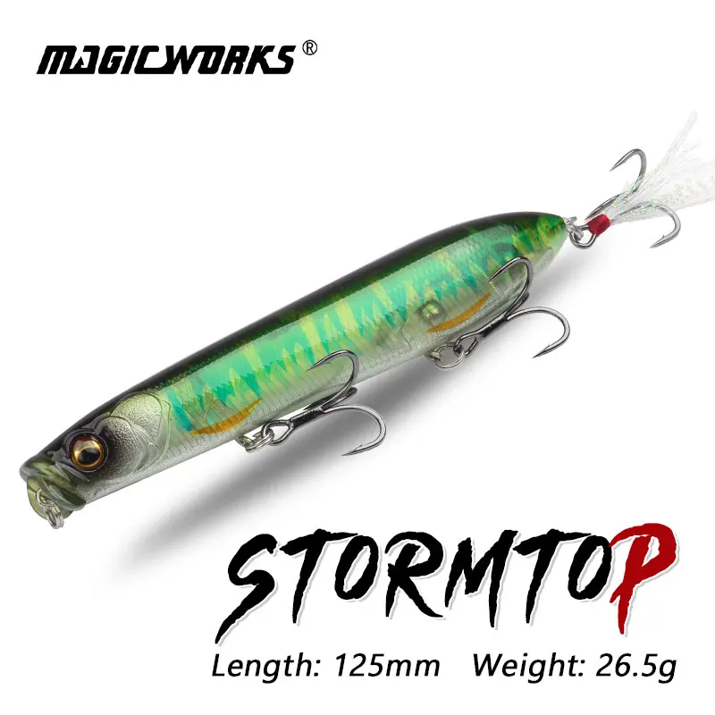 MAGIC WORKS 125mm 26.5g Pencil Lure Topwater Surface Walker Fishing Lures Wobblers for Pike Hard Baits Floating Artificial Bait
MAGIC WORKS 125mm 26.5g Pencil Lure Topwater Surface Walker Fishing Lures Wobblers for Pike Hard Baits Floating Artificial Bait