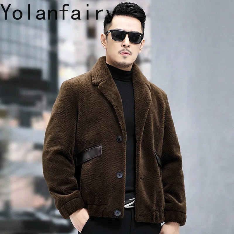 YOLANFARIY Mens Shearling Coat Warm Wool Jacket Men Short Style Real Fur Coats Winter Clothes Slim Fit Мужской Тренчкот 2024
YOLANFARIY Mens Shearling Coat Warm Wool Jacket Men Short Style Real Fur Coats Winter Clothes Slim Fit Мужской Тренчкот 2024