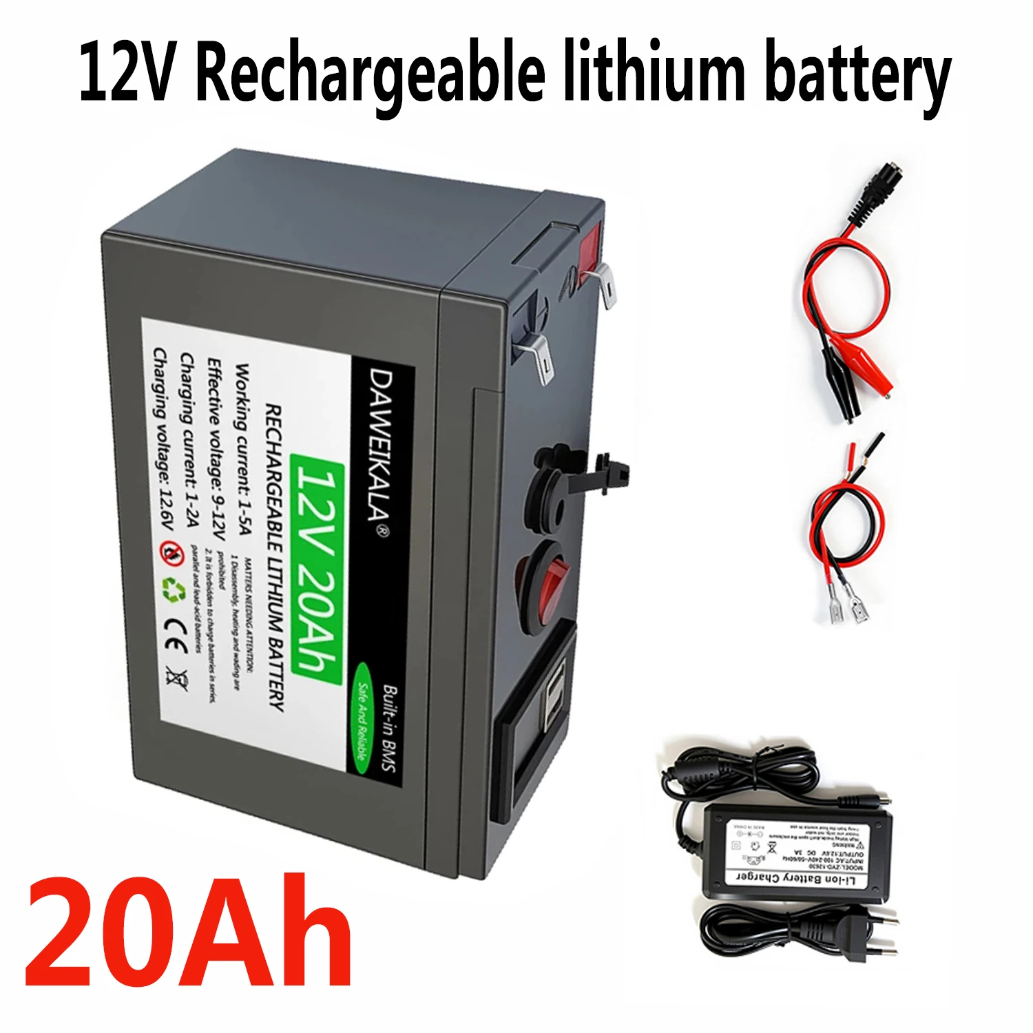 12V battery pack 20Ah For Sprayer Fishing Boat Portable Emergency Power Bank 18650 Rechargeable lithium With BMS
12V battery pack 20Ah For Sprayer Fishing Boat Portable Emergency Power Bank 18650 Rechargeable lithium With BMS