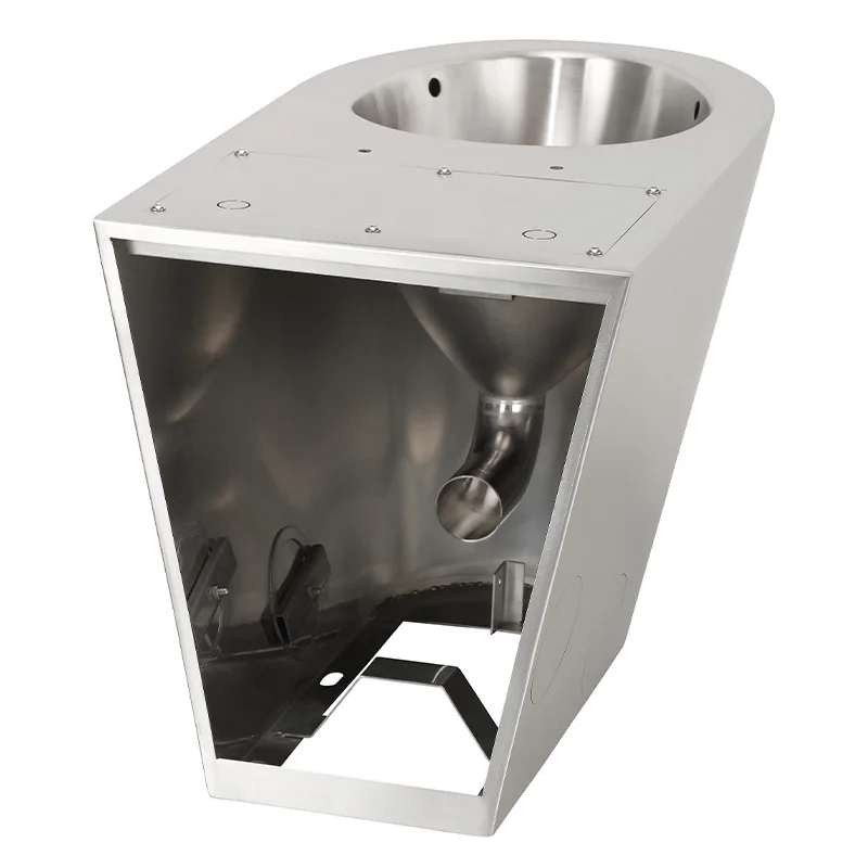Stainless steel 304 hotel toilet, double-ended flush, integrated floor-to-ceiling design
Stainless steel 304 hotel toilet, double-ended flush, integrated floor-to-ceiling design