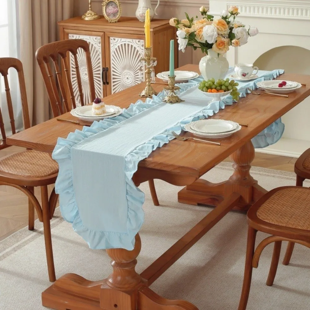 Rustic Style Ruffled Edge Table Runner Solid Color Rectangular Wedding Tablecloth Washed Cotton Anti Slip Table Flag
Rustic Style Ruffled Edge Table Runner Solid Color Rectangular Wedding Tablecloth Washed Cotton Anti Slip Table Flag
