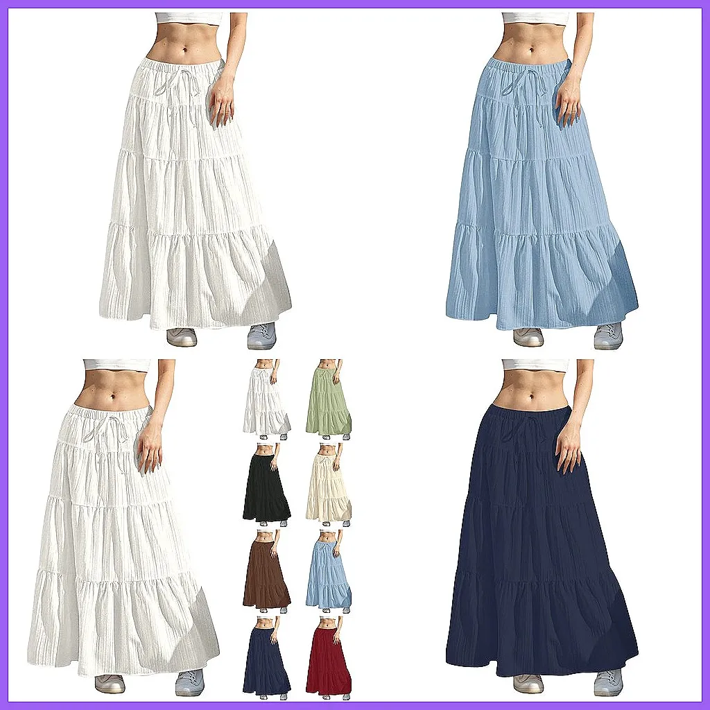 Boho Flowy Flared Maxi Skirt for Women, Elegant Ruffle Beach Skirt with Bowknot for Summer (Character Count: 78)
Boho Flowy Flared Maxi Skirt for Women, Elegant Ruffle Beach Skirt with Bowknot for Summer (Character Count: 78)