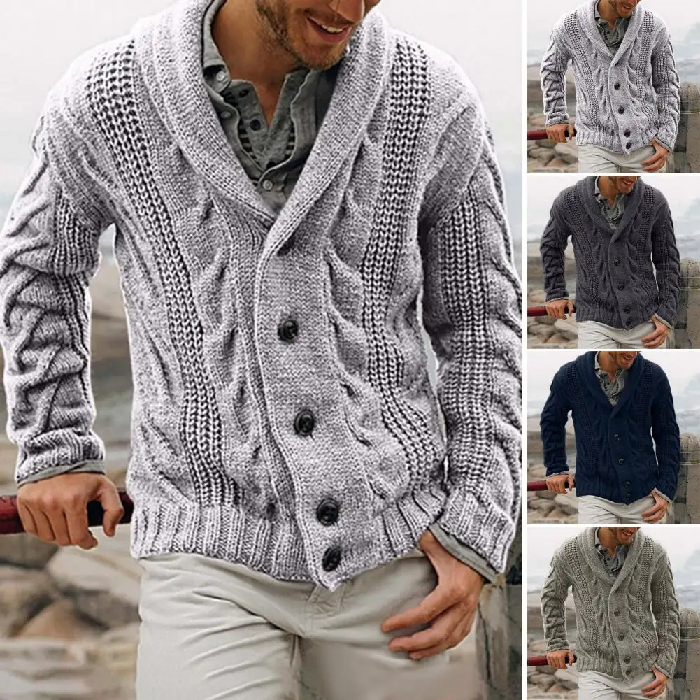 Men Autumn Winter Sweater Cardigan Single-breasted Fashion Lapel Sweater Coats Knitted Jackets for men chaquetas hombre
Men Autumn Winter Sweater Cardigan Single-breasted Fashion Lapel Sweater Coats Knitted Jackets for men chaquetas hombre