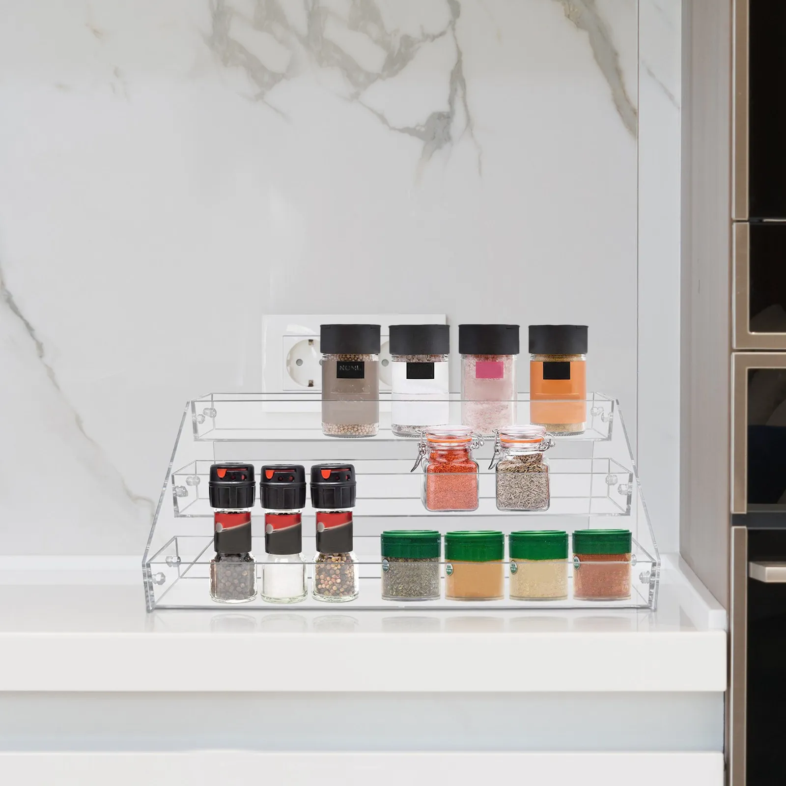 Acrylic Multi-Layer Spice Rack Organizer Stable Kitchen Countertop Storage Tiered Clear Spice Jar Holder Shelf
Acrylic Multi-Layer Spice Rack Organizer Stable Kitchen Countertop Storage Tiered Clear Spice Jar Holder Shelf