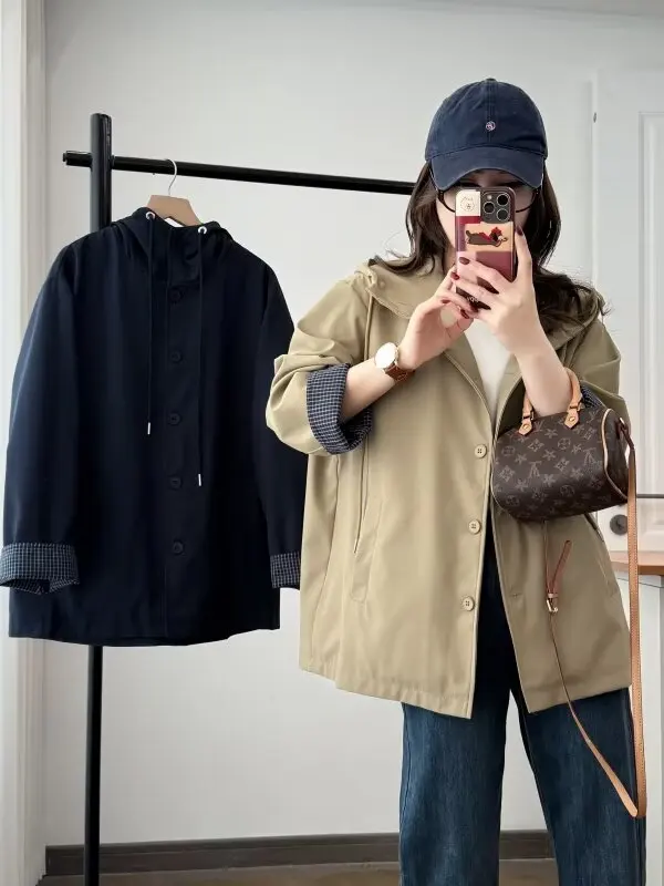 plus Size Spring 2026 Women's Casual Loose Plaid Patchwork Hooded Jacket Slimming Versatile Top Windbreaker Polyester Fiber
plus Size Spring 2026 Women's Casual Loose Plaid Patchwork Hooded Jacket Slimming Versatile Top Windbreaker Polyester Fiber