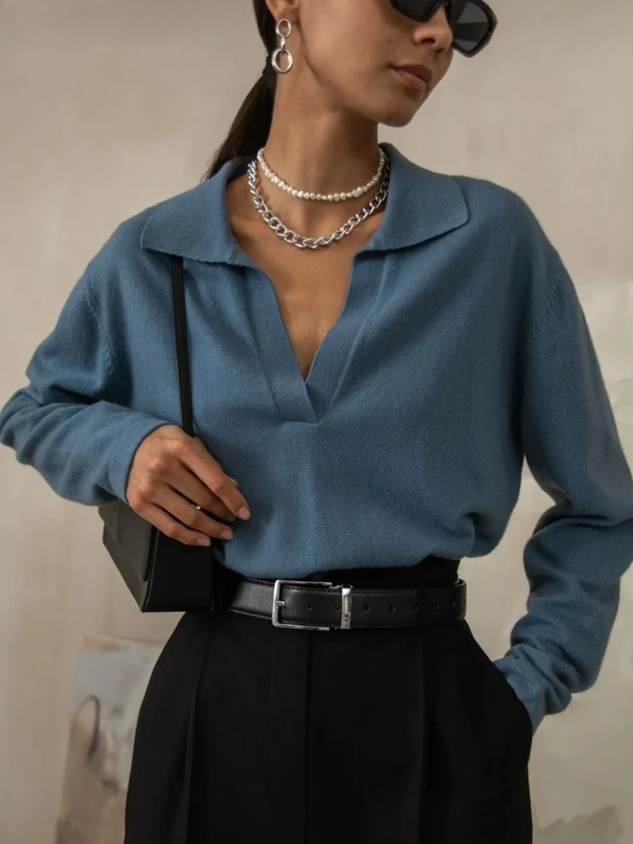 Wolfeel Vintage Polo Collar Sweater Autumn Winter Women Loose Thick Cashmere Pullover Women Oversize Warm Sweater Jumper
Wolfeel Vintage Polo Collar Sweater Autumn Winter Women Loose Thick Cashmere Pullover Women Oversize Warm Sweater Jumper
