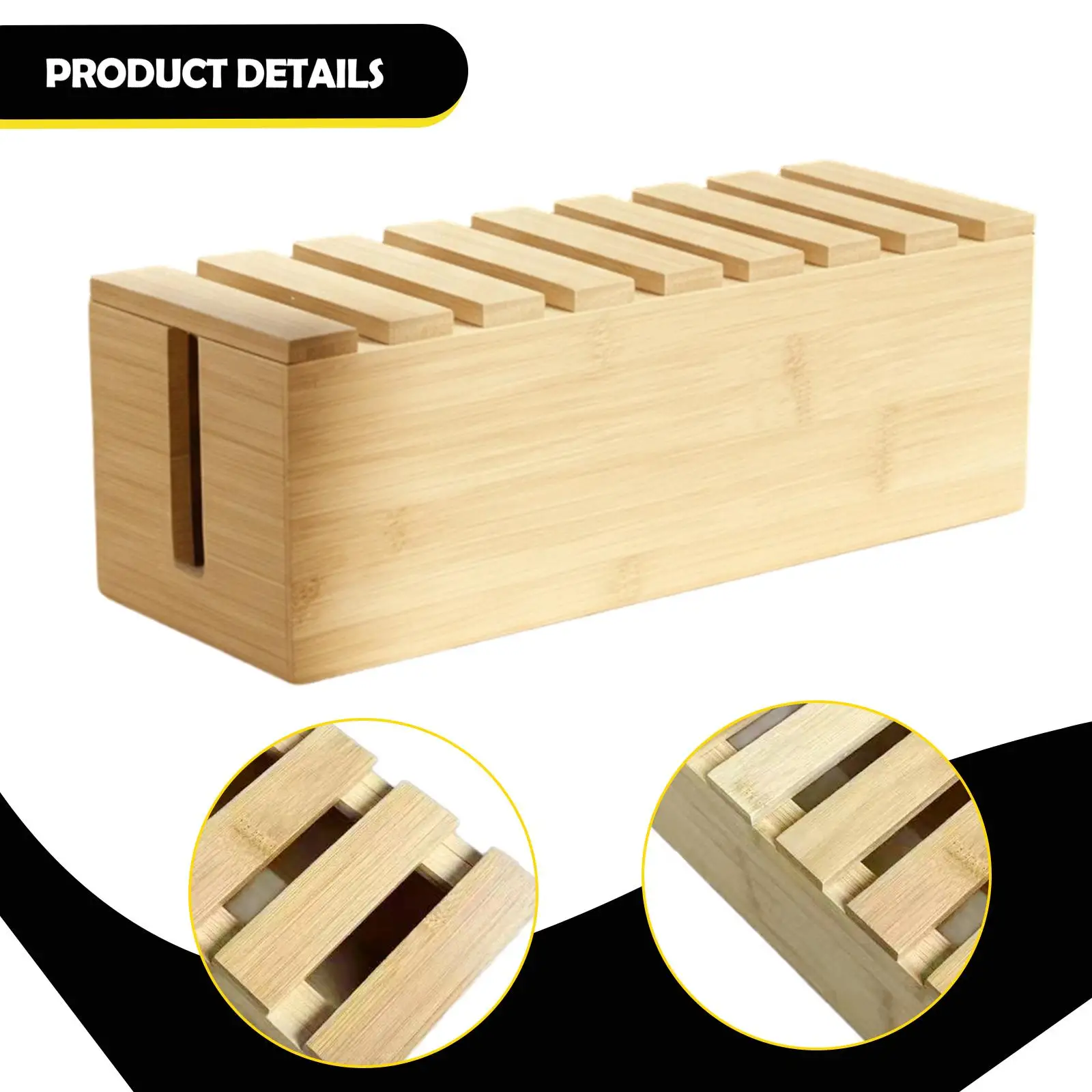 Wooden Cable Management Box Cord Organizer for Home Office Desktop Power Strip Cables Storage Case Under Desk Wire Holder
Wooden Cable Management Box Cord Organizer for Home Office Desktop Power Strip Cables Storage Case Under Desk Wire Holder