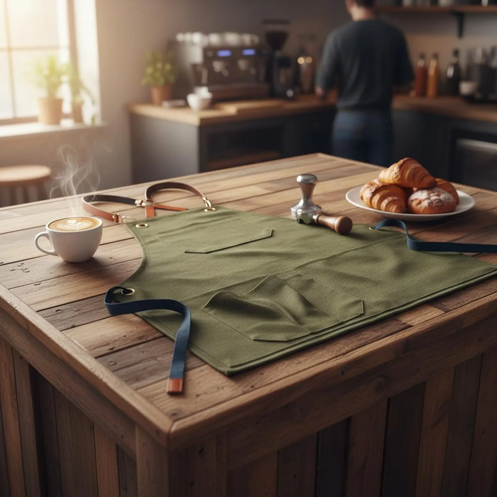 Canvas Work Apron Adjustable Straps Sturdy Duty Canvas Apron Workwear Gender-Neutral Design for Baristas, Cafe, Garden
Canvas Work Apron Adjustable Straps Sturdy Duty Canvas Apron Workwear Gender-Neutral Design for Baristas, Cafe, Garden