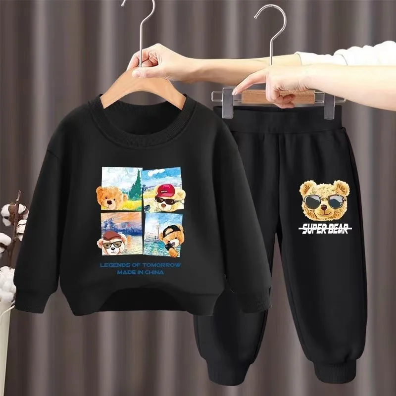 Autumn Baby Girl Boy Clothes Set Children Oil Painting bear Printing Sweatshirt Top and Pants Bottom 2 Pieces Suit Kid Tracksuit
Autumn Baby Girl Boy Clothes Set Children Oil Painting bear Printing Sweatshirt Top and Pants Bottom 2 Pieces Suit Kid Tracksuit