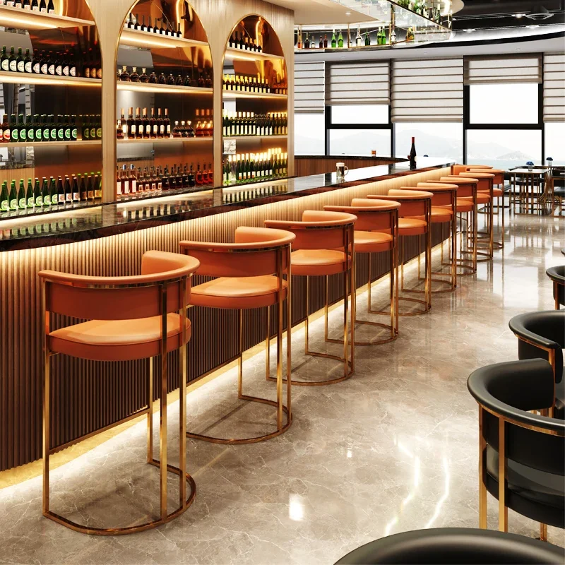 Orange Metal Bar Stool Modern Design High Quality Minimalist Back Party Chairs Round Recreational Taburetes De Bar Furniture
Orange Metal Bar Stool Modern Design High Quality Minimalist Back Party Chairs Round Recreational Taburetes De Bar Furniture