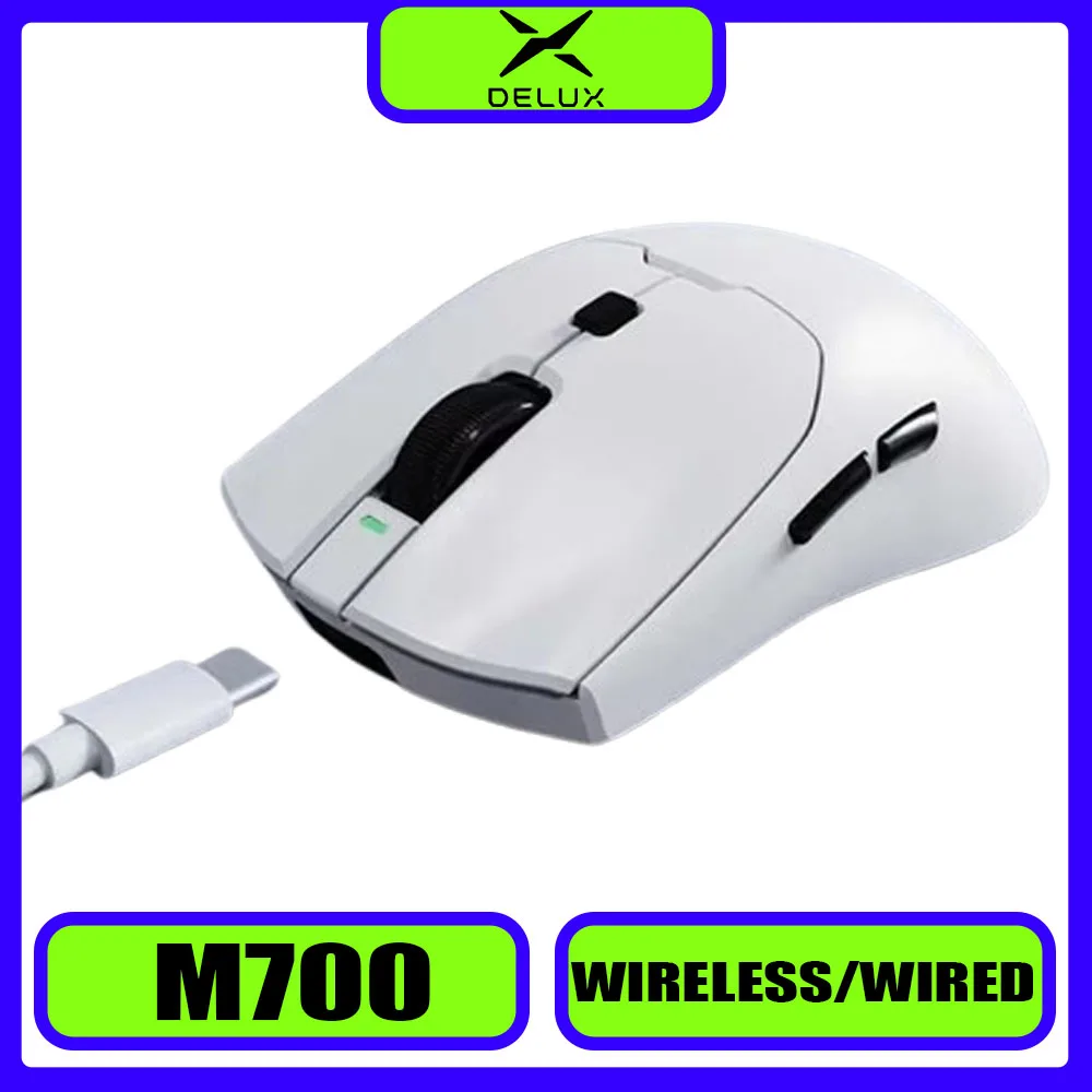 DELUX M700 Ultra Беспроводная мышь 2,4G Dual 8K PAW3950 Проводная игровая мышь для киберспорта с низкой задержкой Легкий ПК Геймер Подарок Мужские подарки
DELUX M700 Ultra Беспроводная мышь 2,4G Dual 8K PAW3950 Проводная игровая мышь для киберспорта с низкой задержкой Легкий ПК Геймер Подарок Мужские подарки