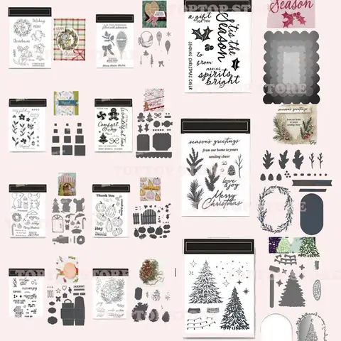 Nouveau catalogue mini de tampons et matrices 2026 pour la création de cartes DIY, le scrapbooking, la décoration de journaux et les loisirs créatifs avec pochoirs pour les jours festifs