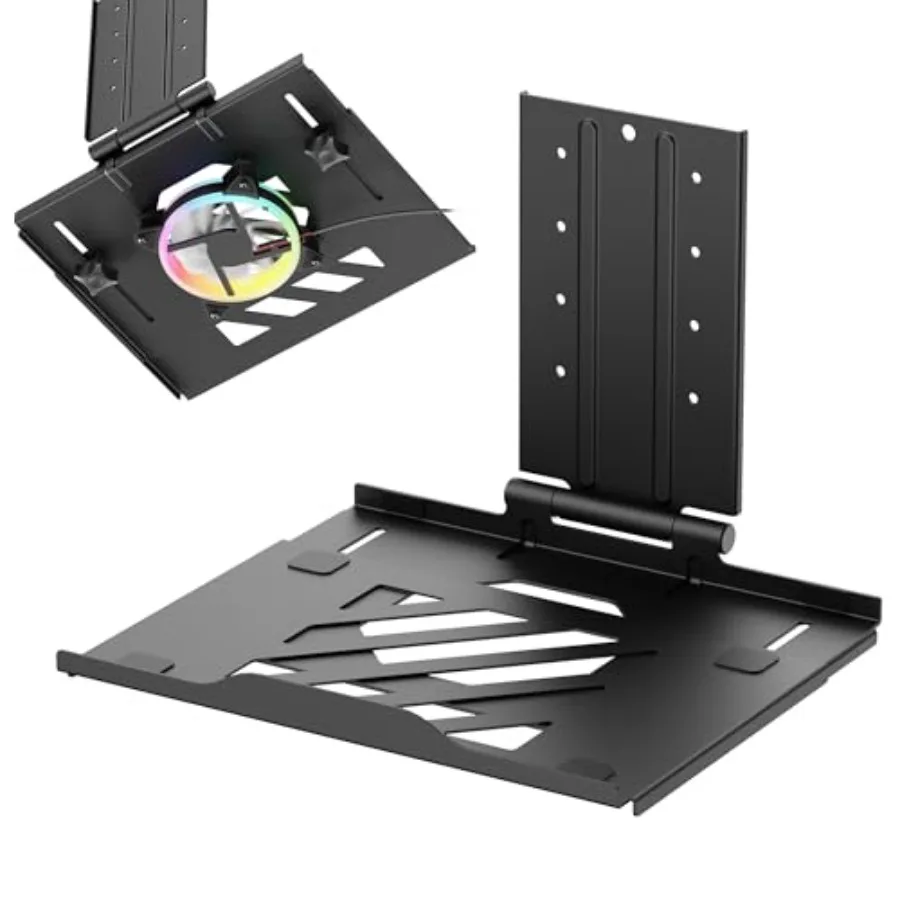 Adjustable Laptop Tray with Support for 120mm Fans Compatible with VESA 75x75 Monitor Arm - Suitable for Laptops Up to 17Inch -
Adjustable Laptop Tray with Support for 120mm Fans Compatible with VESA 75x75 Monitor Arm - Suitable for Laptops Up to 17Inch -