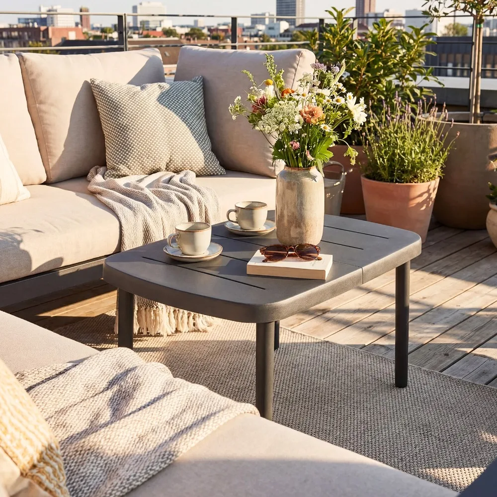 Outdoor Coffee Table, Rectangular Patio Storage Table with Aluminum Alloy Rods, Weather-Resistant Small Coffee Table, Outside Coffee Table for Poolside, Balcony, Garden, Porch and Lawn
Outdoor Coffee Table, Rectangular Patio Storage Table with Aluminum Alloy Rods, Weather-Resistant Small Coffee Table, Outside Coffee Table for Poolside, Balcony, Garden, Porch and Lawn