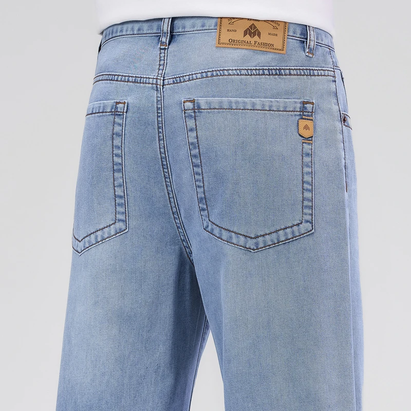 2026 New Spring Summer Ice Silk Thin Denim Jeans For Men Blue Straight Stretch Cotton Pants Business Casual Lightweight Trousers
2026 New Spring Summer Ice Silk Thin Denim Jeans For Men Blue Straight Stretch Cotton Pants Business Casual Lightweight Trousers