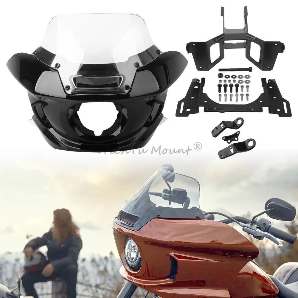 Motorcycle for Harley Headlight Fairing Windshield Bracket Bar clear Windscreen 1x Fairing +Brackets +1x Fairing Accessories
Motorcycle for Harley Headlight Fairing Windshield Bracket Bar clear Windscreen 1x Fairing +Brackets +1x Fairing Accessories