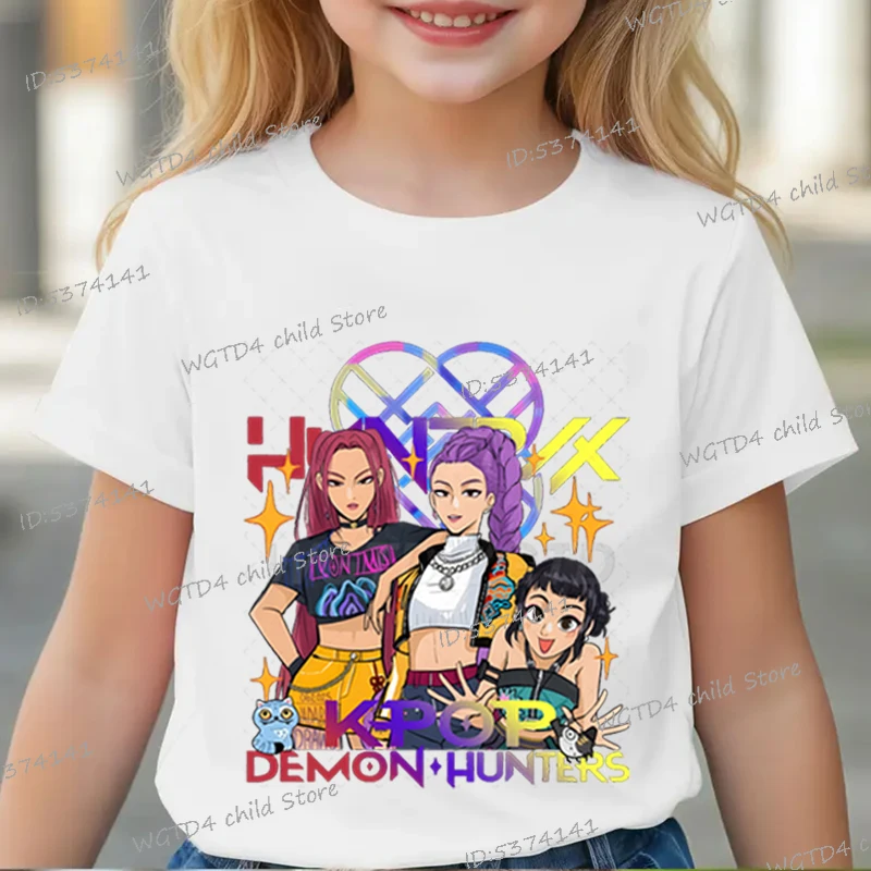 Fashion Movie Kids T-shirt KPop Demon Hunters Cool Girls Tee Top Funny Gift for Fans Cotton Tshirt K-Pop Demon Hunters Clothes
Fashion Movie Kids T-shirt KPop Demon Hunters Cool Girls Tee Top Funny Gift for Fans Cotton Tshirt K-Pop Demon Hunters Clothes