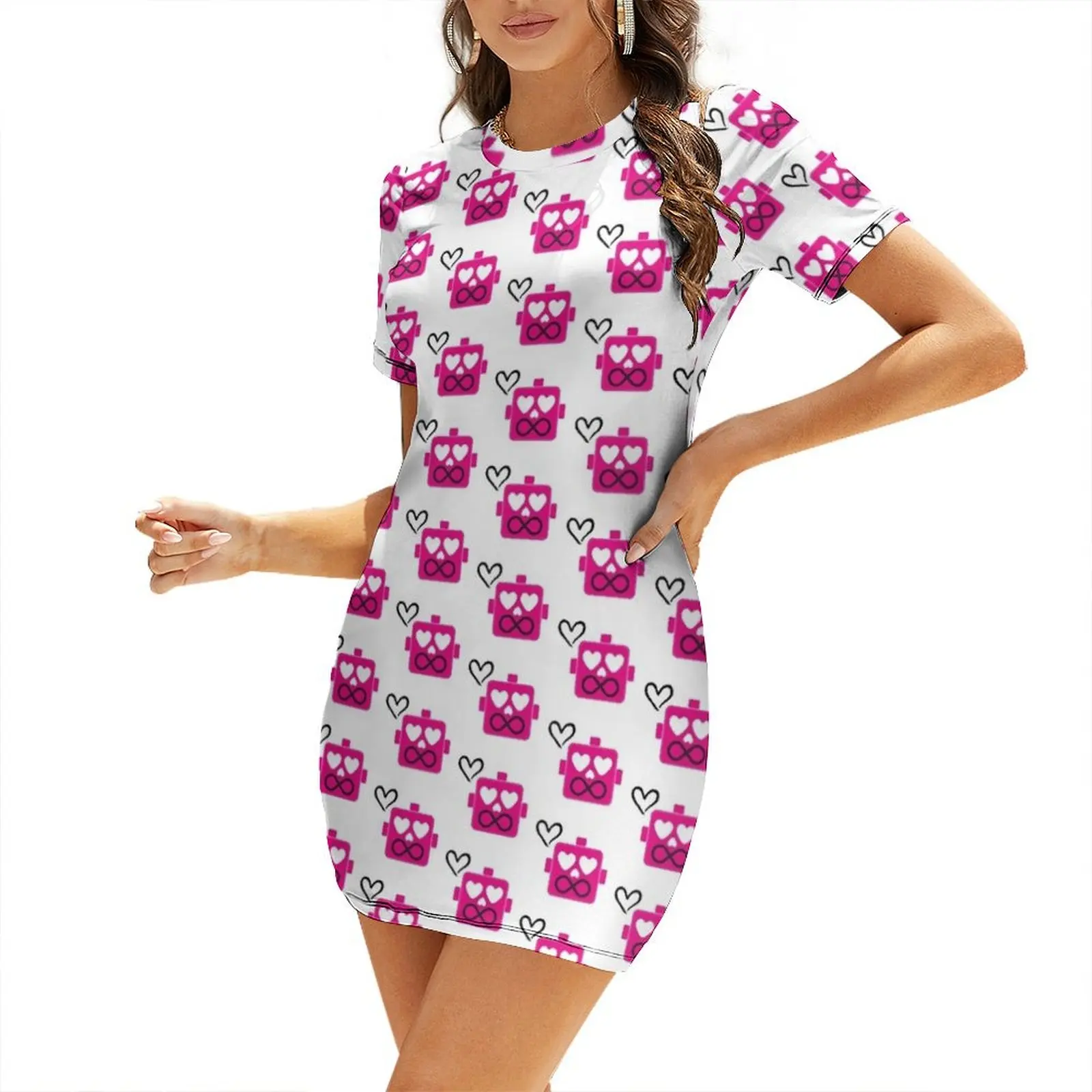 Blockhead Love Robot Short-Sleeved Dress luxury dress dresses for special events Dress
Blockhead Love Robot Short-Sleeved Dress luxury dress dresses for special events Dress