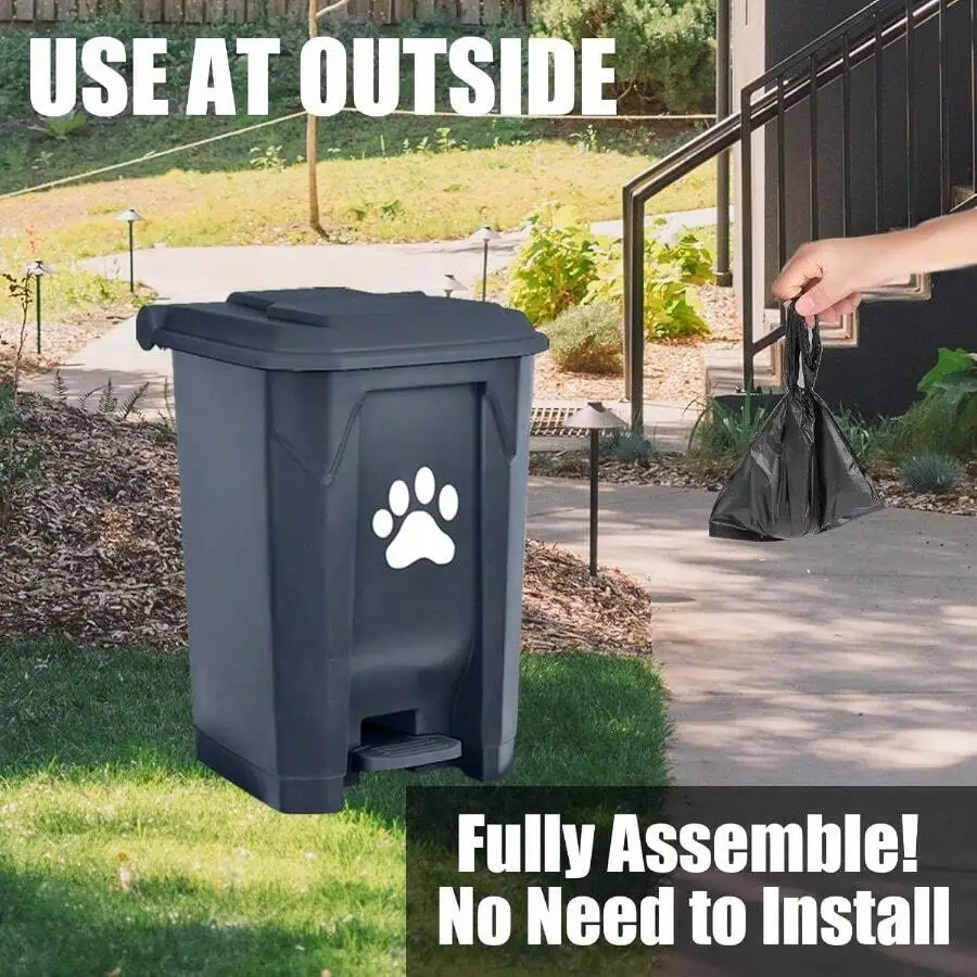 Outdoor Pet Waste Trash Can With Foot Pedal Black Fully Assembled
Outdoor Pet Waste Trash Can With Foot Pedal Black Fully Assembled