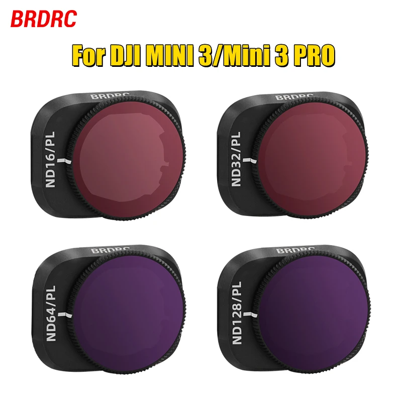 BRDRC Aluminium Frame ND16PL ND32PL ND64PL ND128PL 4Pack Lens Filters For DJI MINI 3/Mini 3 PRO Drone Accessories
BRDRC Aluminium Frame ND16PL ND32PL ND64PL ND128PL 4Pack Lens Filters For DJI MINI 3/Mini 3 PRO Drone Accessories