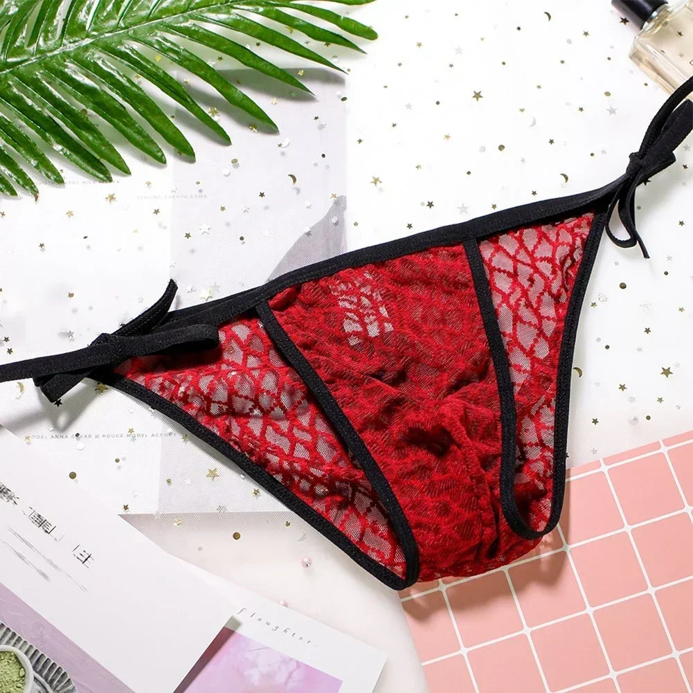 Men's Sexy Lace Up Lingerie Sheer Underwear G-String Sissy U Convex Pouch Panties Breathable Bikini T-back Stretch Underpants
Men's Sexy Lace Up Lingerie Sheer Underwear G-String Sissy U Convex Pouch Panties Breathable Bikini T-back Stretch Underpants