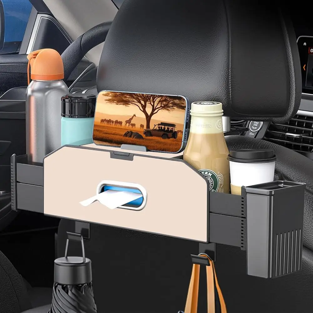 Back Seat Car Organizer,5 in 1 Multifunctional Car Back Seat Storage Box with Trash Can Drink Cup Holder Tissue Box, for Hold
Back Seat Car Organizer,5 in 1 Multifunctional Car Back Seat Storage Box with Trash Can Drink Cup Holder Tissue Box, for Hold